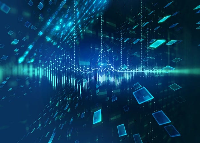 abstract defocus digital technology background,represent big data and digital communication technology concept