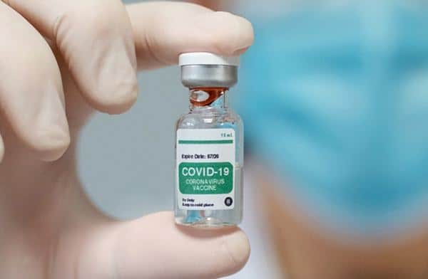the covid vaccine in a vial
