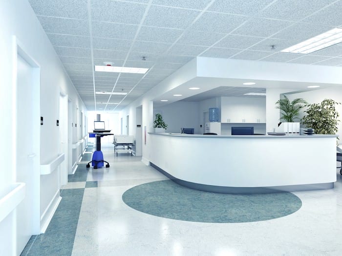 a very clean hospital interior.