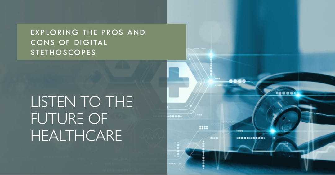 Illustration of a Digital Stethoscopes for an article about Pros and Cons of Digital Stethoscopes